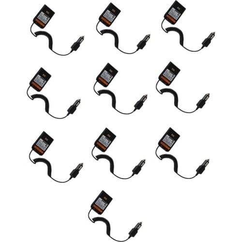 10pcs 12V Radio Battery Car Charger Eliminator Adapter For HYT Hytera PD680 PD500 PD560 PD660 Walkie Talkie 7.4V 1500mah Battery
