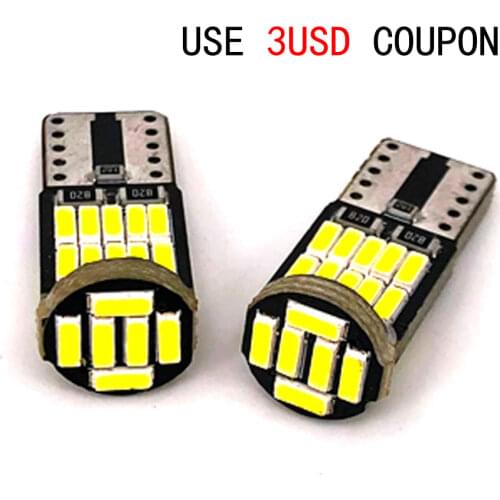 100pcs T10 194 501 26 SMD w5w 4014 car interior light led Instrument Lights bulb lamp dome light no error 12V 6000K