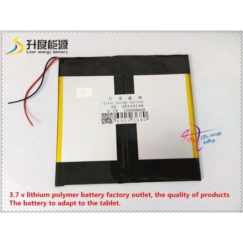 3.7V 10000mAH 35144140 (polymer lithium ion battery ) for tablet pc