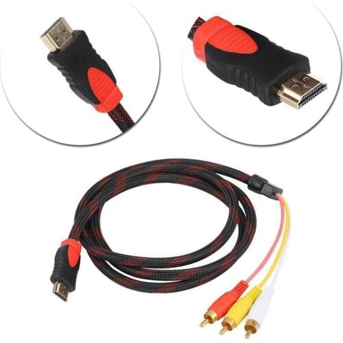 5ft HDMI-compatible Male to RCA Video Audio AV Cable Adapter for PS3 for Xbox One Wii,Hot Sale and Newest in 2021 dropshipping