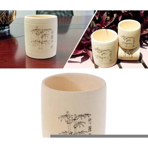 Bamboo Wooden Drinking Cup Coffee Tea Mug Breakfast Beer Milk Wine Glass