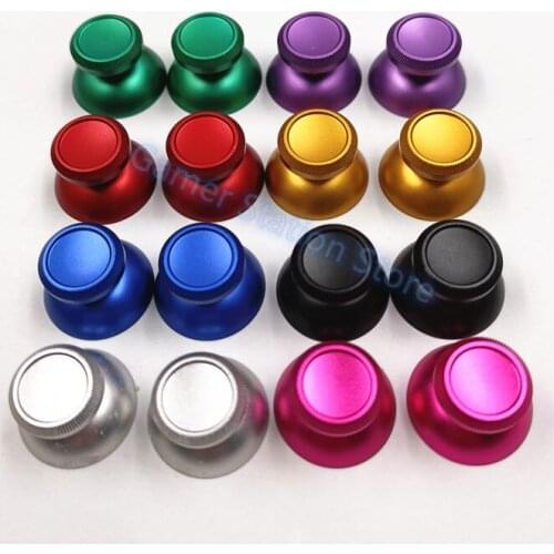 96sets Wholesale 3D Thumbstick Cap Aluminum Alloy Metallic Metal Analog Joystick Stick Module For PS4 XboxOne Controller Parts