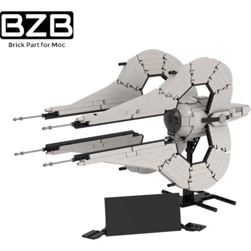 BZB MOC Star Republic UCS Class Fighter Creative Space Plane High-tech Building Block Model Kids Toy DIY Brick Parts Best Gifts