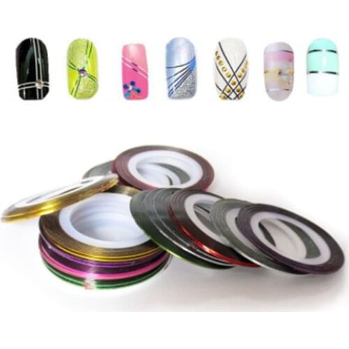 New Sale Colorful Nail Striping Tape Line 3D Nail Art Decoration DIY Nail Stickers Adhesive Decals Nail Art Tips Manicure Kit