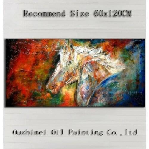 Artist Handmade High Quality Abstract Horse Oil Painting On Canvas Handmade Ghost Animal Horse Oil Paints For Wall Decoration