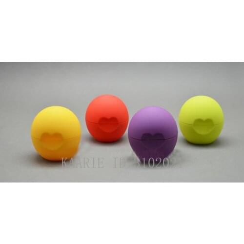 7G 50pcs/lot Ball Shape Lovely Lip Balm Container, DIY Plastic Cute Creative Lipstick Refillable Bottle, Elegant Lip Beauty Tool