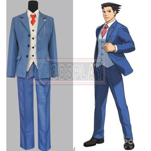 Ace Attorney Phoenix Wright Naruhodo Ryuichi Naruhodou Ryuuichi Gyakuten Saiban Cosplay Costume