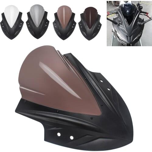 Windshield Front Windscreen For KAWASAKI NINJA 250 300 2013 2014 2015 2016 2017 2018 NINJA 400 2018 2019 2020 Motorcycle Plastic