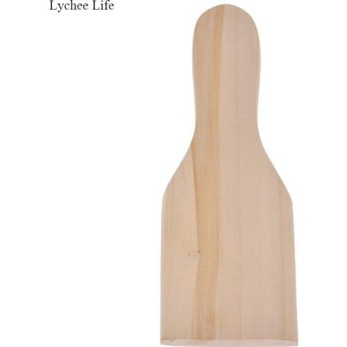 Lychee Life 3 Size DIY Wooden Pottery Clay Clapper Tools Handicraft Children Clay Hand Tool Accessories