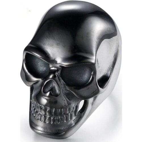 Punk style black skull mens ring unique party accessories charm men jewelry motorcycle ring