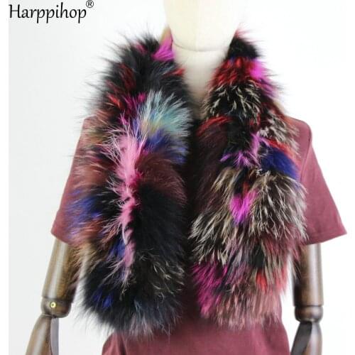 2019 New Women Genuine knitted Fox Fur scarf Real Fur collar Winter Warm Neck Warmers silver fox mixed color scarf 130cm