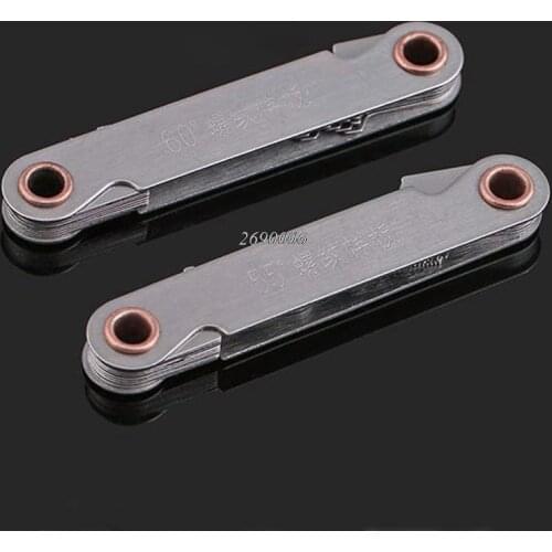 OOTDTY)2pcs Thread Plug Gage Stainless Steel Metric Screw Pitch 60 and 55 Degree Thread Measuring Gage Gauge MAY08_35