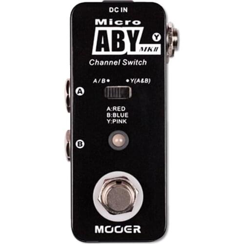 MOOER Micro ABY MKII Guitar Effect Pedal Channel Switch Effects With True Bypass Full Metal Shell Guitar Parts