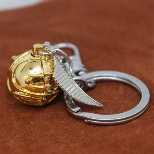 Wizard Cosplay Accessories Quidditch Game Golden Snitch Pendant Keychain Kids Halloween Christmas Birthday Gift Halloween Cos