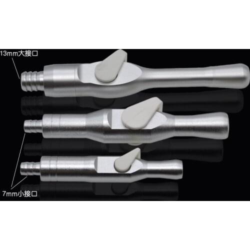 Dental Material Aluminum Strong / Weak Suction Head With Switch Saliva Ejector Suction Valves