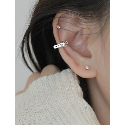 Simple Smooth Ear Cuffs Clip Earrings Women No Piercing Fake Cartilage Earring No Piercing Earring Belt Ear Stud Love Heart Ring
