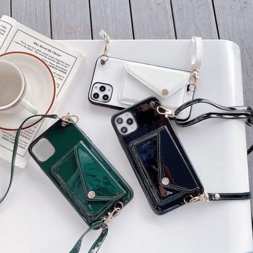 Luxury Wallet Leather Lanyard Phone Case For iPhone 12 11 Pro Max mini XS Max XR X 8 7 6 6s Plus Case Bag Crossbody Strap Cover