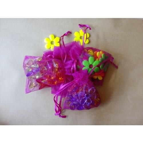 9x12cm 1000pcs/lot Christmas Organza Bags Rose Red Drawstring Bag Pouch For Food/jewelry/candy/wed Gift Bag Small Packaging Bag