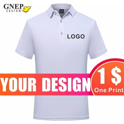 Summer Business Mens Polo Shirt Custom Casual Short-Sleeved Lapel Shirt Cheap Printing Solid Color All-Match Top GNEP2020 New