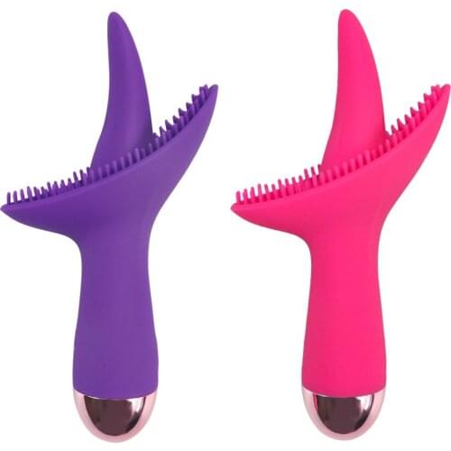 Silicone Innovative G-spot Vibrator Rechargeable Tongue Massage 10 Speed Vibrating Quiet Clitoris Stimulator Sex Toys for Women