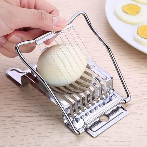 Stainless Steel Boiled Egg Slicer Section Cutter Mushroom Tomato Cutter Kitchen Skiving Machine Section Chopper Kitchen Gadgets