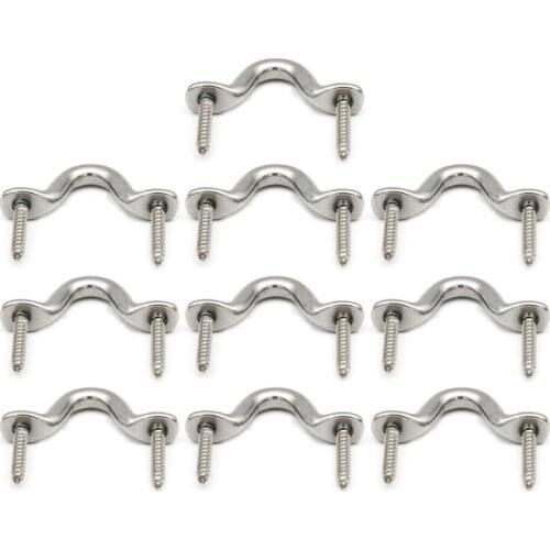 T3ED 10PCS M5 304 Stainless Steel Pad Eye Strap for Boat Door Handle Pull Door Hardware Knob Handle