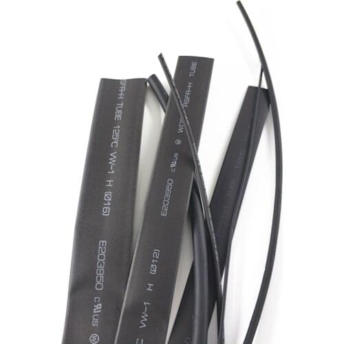 1 M/lot 2:1 Black 12mm 15mm 16mm 18mm 20mm 25mm Diameter Heat Shrink Heatshrink Tubing Tube Sleeving Wrap Wire High Quality