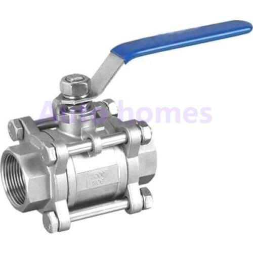 High quality Type three stainless steel switch ball valve 1 inch BSP female thread SS201 SS304 SS316 2 way water ball valve