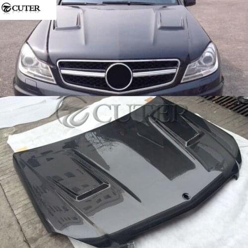 W204 C200 C300 Carbon Fiber Engine Hoods Auto Car Bonnet For Mercedes Benz W204 12-14