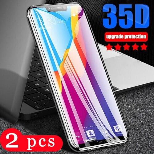 2Pcs tempered glass for huawei honor 8a 8s 8c 8 pro lite 8x max phone screen protector honor 9x pro smartphone protective film