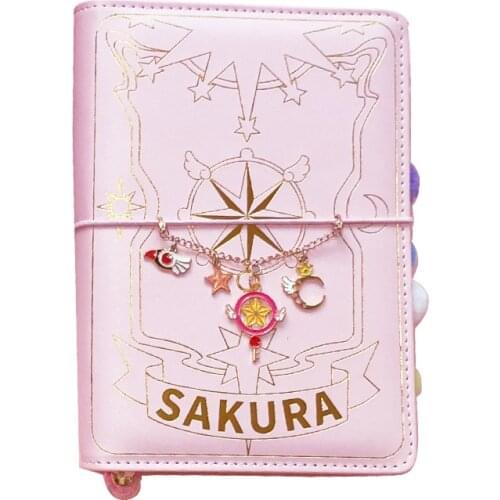 A6 Ring Binder Notebooks Sakura Pink Notebook Planner Journal Agenda Organizer Schedule DIY Personal Diary Book Stationery Gift