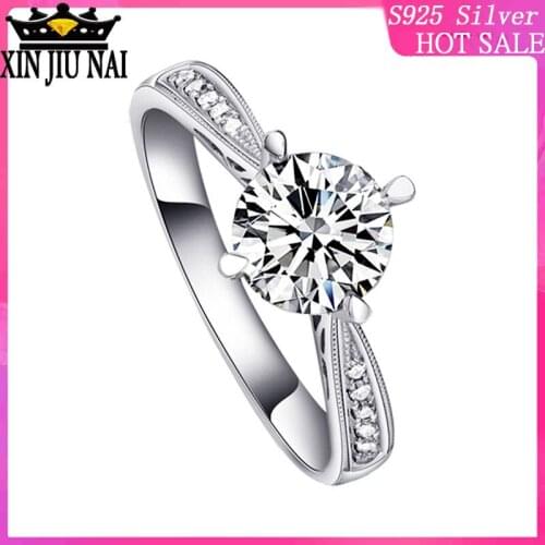 925 sterling silver Light luxury 1 carat crown female vintage hollowwedding anniversary crown female diamond rings for women