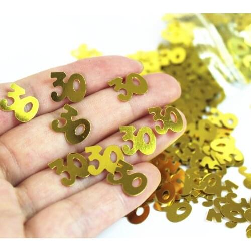 Gold Sparkle Happy 30th Birthday Confetti Foil Sprinkles Dirty 30 decoration
