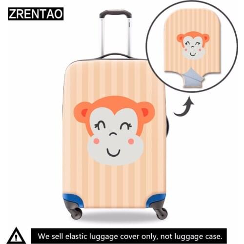 ZRENTAO luggage cover cartoon elastic dustproof personalized travel suitcase cover personalized durable cover case for female
