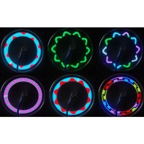 1Pc Colorful 14 LED Bike Cycling Bicycle Wheel Signal Tire Spoke Light 30 Changes Cycling Accessories