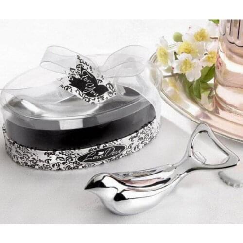 100Pcs/Lot Creative Grade Lark Birds Beer Bottle Opener For Wedding Favor Supplies Party Gift Nice Packing