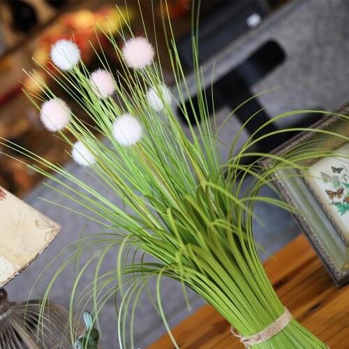 59cm 7 Tufting Flower Balls Artificial Plants Simulation Leaf Onion Grass For Home Living Room Decor Wedding Garden Decoration
