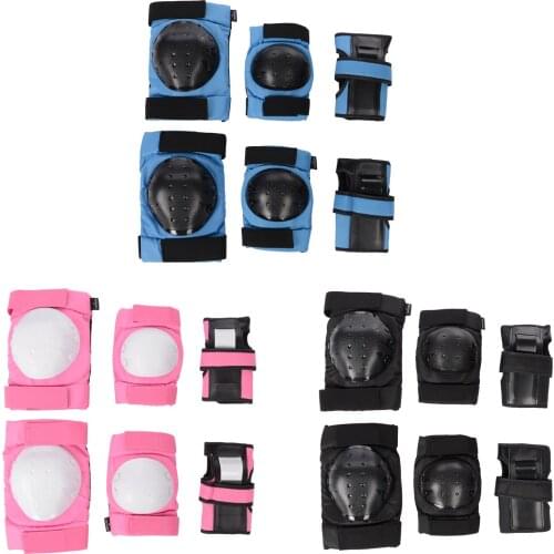 6 Unisex Roller Skating Protective Gear Roller Skating Skateboard Color Matching Knee Guard Wrist Guard Arm Guard Protector