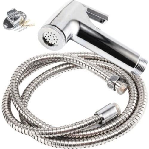 Bathroom Accessories Bidet Spray Chrome Hygienic Toilet Shower Head Hose Set Muslim Nozzle sets s006