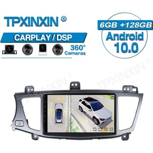 6+128G For Kia K7 2007-2014 Android 10.0 Car 360 HD Auto Surround View Camera Car Multimedia Player Stereo Radio GPS Navigtion