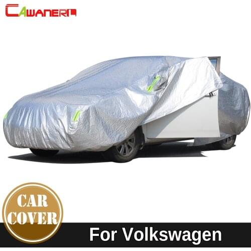 Cawanerl Thicken Cotton Car Cover Outdoor Sun Snow Hail Rain Dust Protection Waterproof Auto Cover For Volkswagen EOS Golf