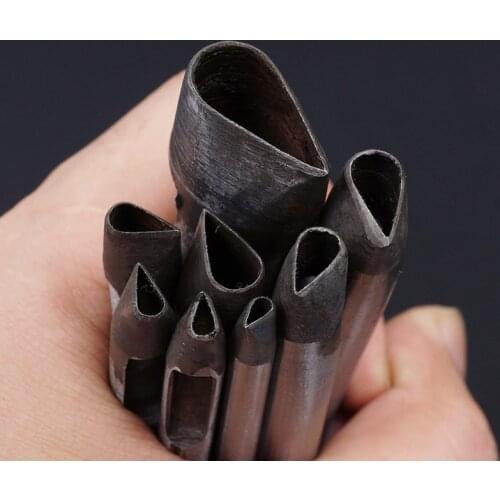 DIY leather punch punch water drop punch DIY leather punch punch steel flower punch