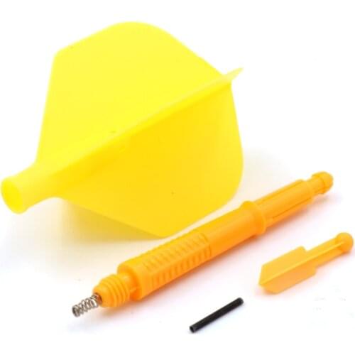 CUESOUL AK6 Dart Shaft with AK4 Yellow Dart Flight Standard Shape-15mm/18.8mm/24.8mm /29.5mm/33.3mm