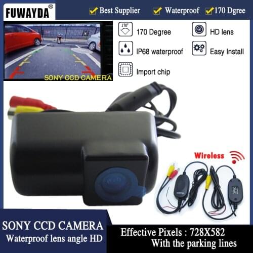 FUWAYDA 2.4HG Wireless rear camera reverse camera HD SONY CCD Backup with parking lines for FORD TRANSIT CONNECT 2012-2014