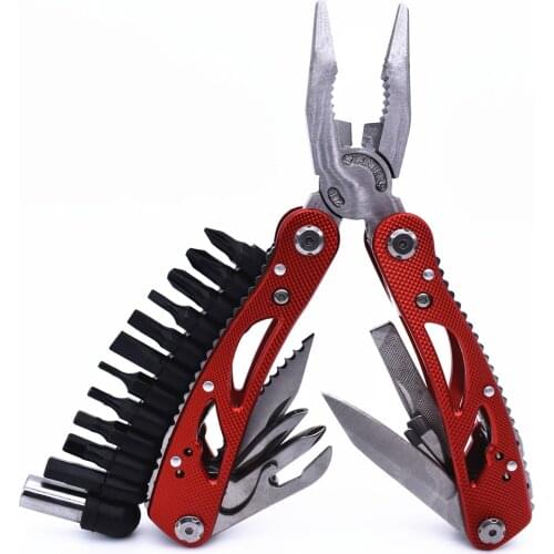 24 in 1 Combination Plier Long Nose Plier Folding Knife Stainless Steel Outdoor Camping Hand Tool with Screwdriver Bottle Opener