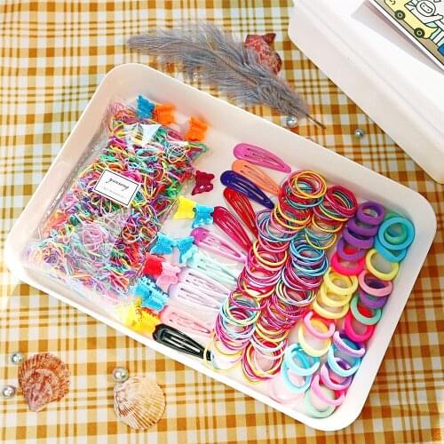 Combination Grils Hair Accessorie Cute Elastic Hair Bands Hairpins Flower Hair Claws Hair Clip Rubber Band Fashion Headdress