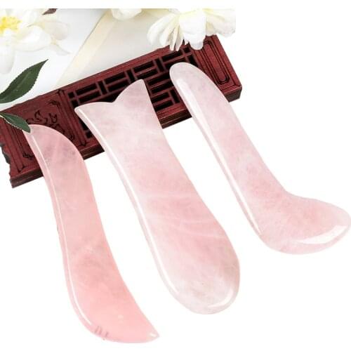 Korean Skin Care Gua Sha Tool Natural Rose Quartz Crystal Face Massager Gouache Skincare Scraper Wrinkle Healing Beauty Products