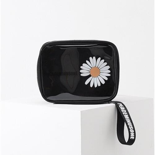 Cosmetic Bag Creative PVC Cosmetic Storage Bag Portable Travel Large Capacity Transparent Waterproof Small Daisy Toiletry Bag