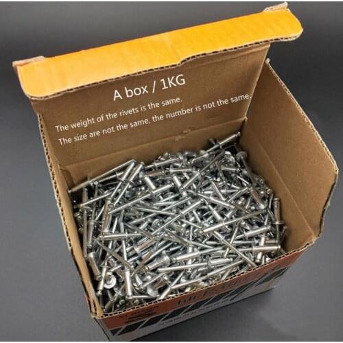 Hot Selling 1KG/Box M3.2/M4/M5 Aluminum Blind Rivet Round Head Rivets Nail Decoration Pop Rivets