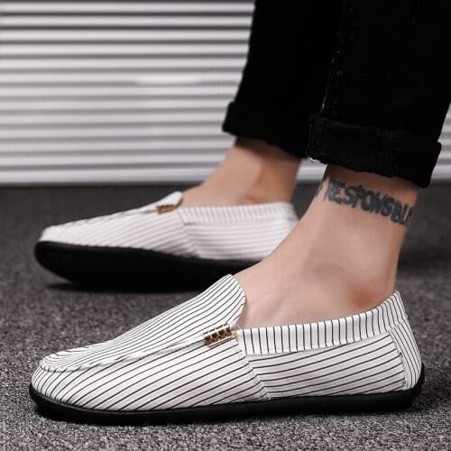 Mens Shoes Formal Loafers Leather Shoes Canvas Shoes Walking Summer Shoes Formal Shoes Breathable Soft Lightweight Sapatos
